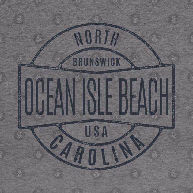 Ocean Isle Beach, NC Vintage Badge Summertime Vacationing by Contentarama